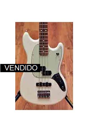 Fender Mustang Bass PJ PF Olympic White Fender Mustang Bass PJ PF Olympic White